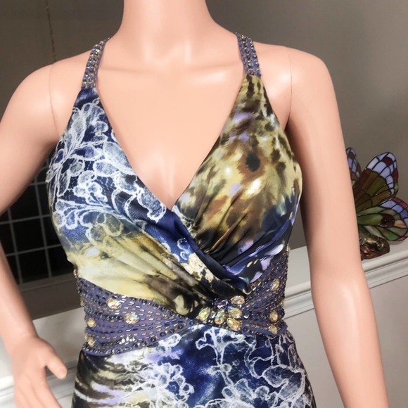 Ig Nite, multi colored halter maxi - Picture 5 of 7